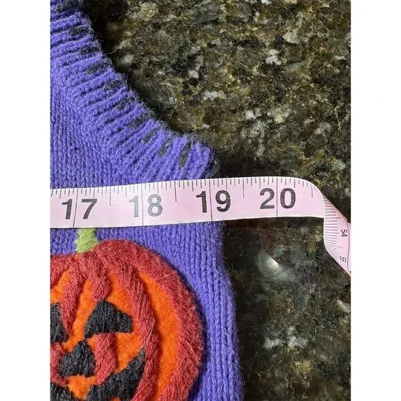 Vintage Tiara International Halloween Sweater Vest Women's S Purple - Picture 6 of 8